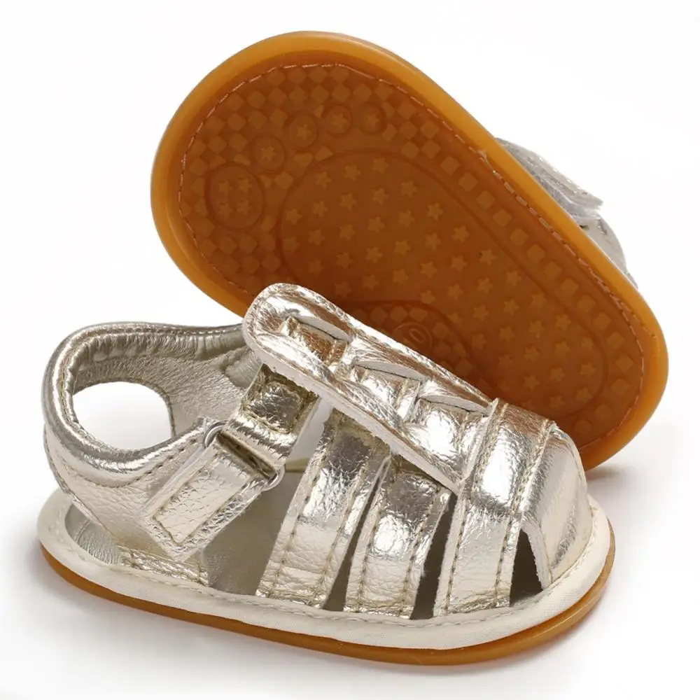 Новинка Летняя дышащая нескользящая обувь из искусственной кожи для маленьких