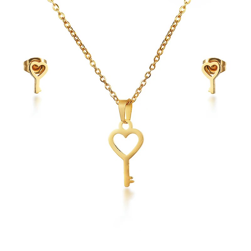 Baoyan модное золотое ожерелье с ключом наборы для женщин вечерние ювелирные