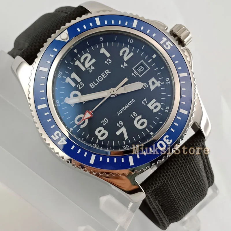

44mm blue dial Ceramic Bezel Arabic Numeral Automatic Montre Sport Relogio Masculino bracelet Marque Luxe Hommes Horloge Ceramic