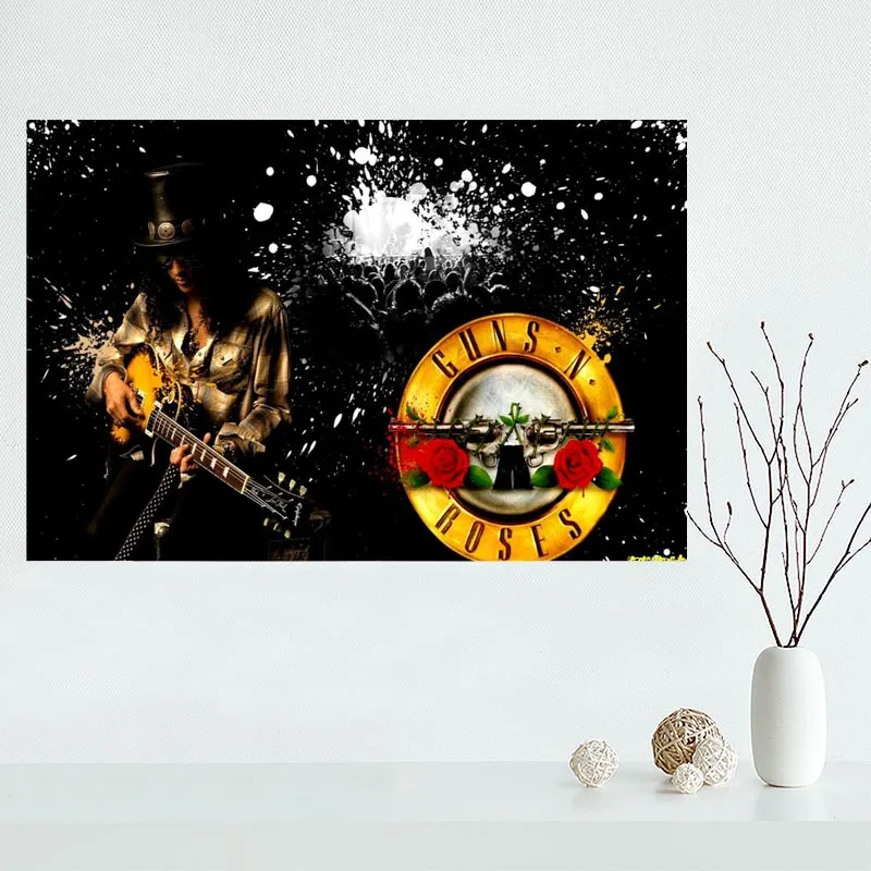 Модный классический постер на заказ Guns n roses Картина холсте домашний декор ткань