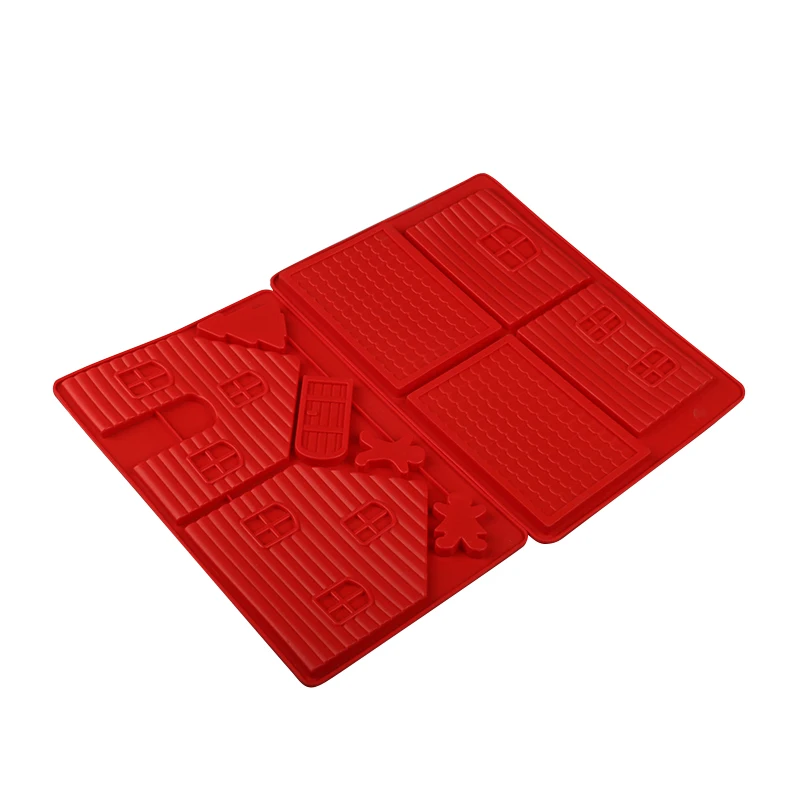 

2 PCS 3D Gingerbread Chocolate House Mold Christmas Tree Decorating Lovely Couple Cookie Biscuits Cake Bakeware Baking Tools