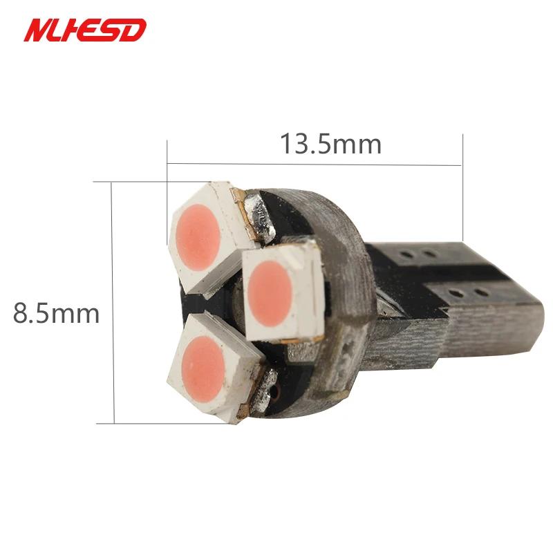 100 шт. белый T5 светодиодный 3528 1210 3SMD автоматический датчик лампа накаливания на