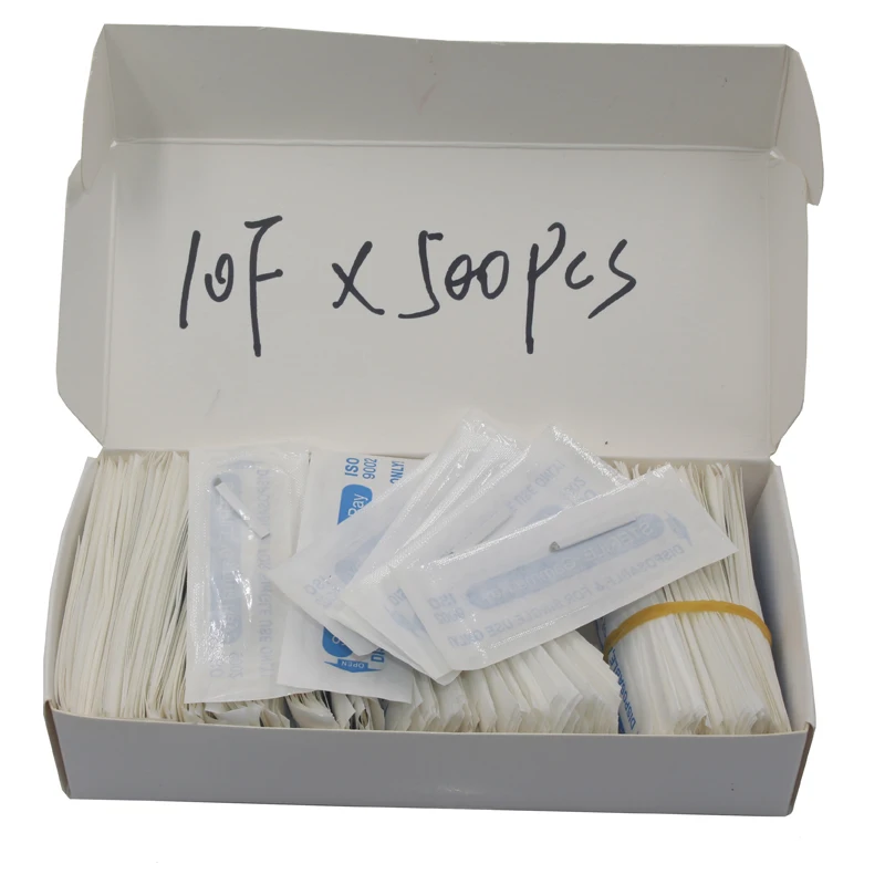 500 шт. 10f микроблейдинг формы татуировки иглы перманентный макияж бровей вышивка