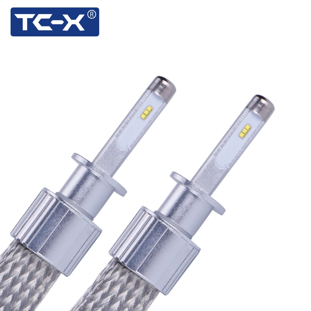 TC X 1 пара H1 H4 H11 9005 9006 9012 H7 LED Фары для автомобиля 7000LM комплект Медь плетение HID