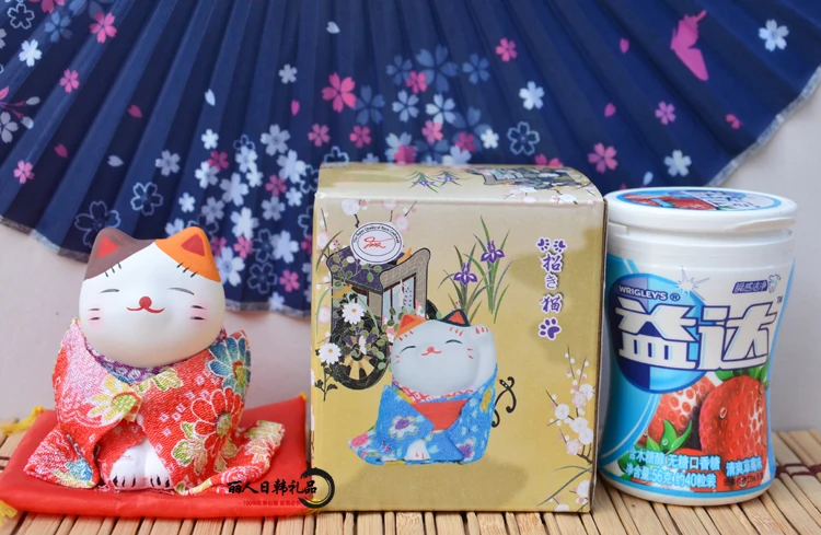 Мини милое японское кимоно 7 см счастливые статуэтки котов украшение автомобиля