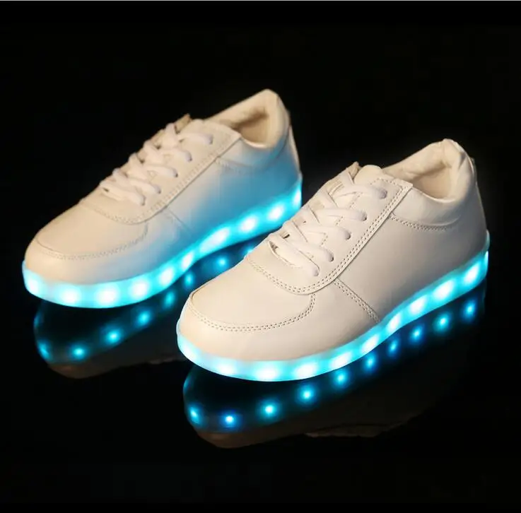 Led luminous Shoes For Boys girls Fashion Light Up Casual kids Outdoor new simulation sole Glowing children sneaker | Детская одежда и