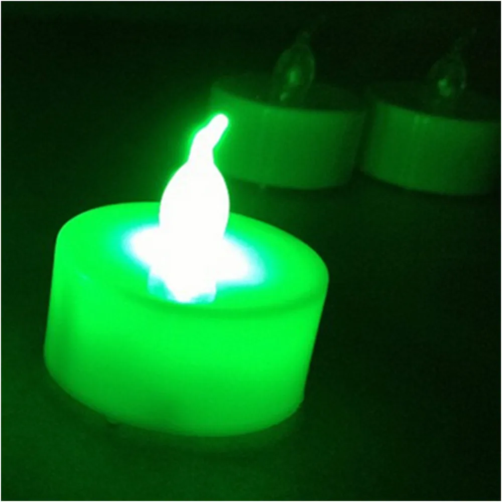 24 pcs/lot Smokeless flameless Electronic LED candle light flashing Yellow Light 1.5 inch Candle Lamp weding party |