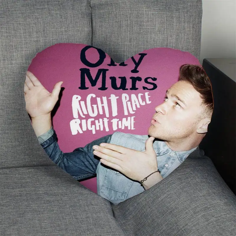 Изготовленный На Заказ Olly Murs сердце Форма Наволочка на молнии наволочка