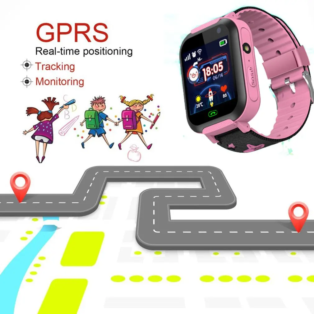 DS37 Positioning Anti Lost Children Smart Watches Kid Lighting SOS For IOS Android Smartband Baby Girl Boys Clock Gifts | Наручные часы