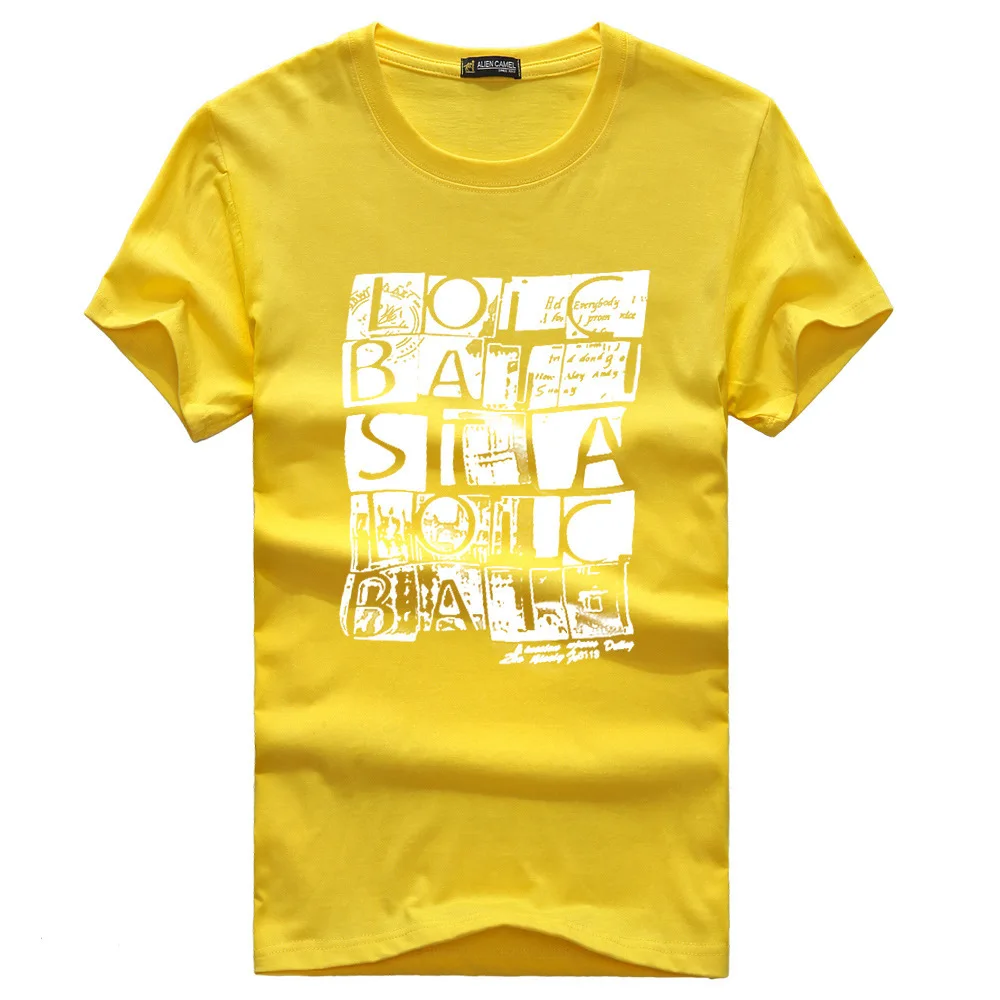 

Футболка мужская с коротким рукавом, хлопковый топ, Повседневная футболка, размера плюс 13, лето