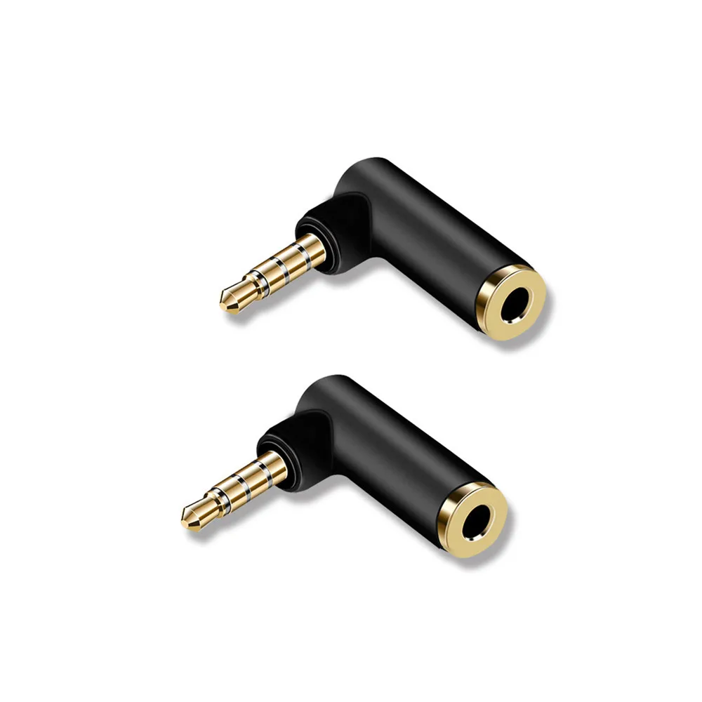 3.5MM To Male Female Audio Adapter Jack Stereo Converter 90 Degree L-Type Elbow Connector Conversion Head |