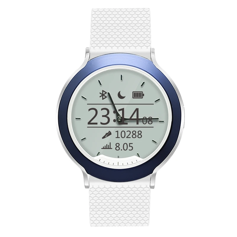 Blue (white strap) EXRIZU M6 ТПУ ремешок Смарт часы 5ATM водонепроницаемый спорт динамический пульсометр цифровой ЖК+ руки Смарт часы для мужчин и женщин - Цвет: Blue (white strap)
