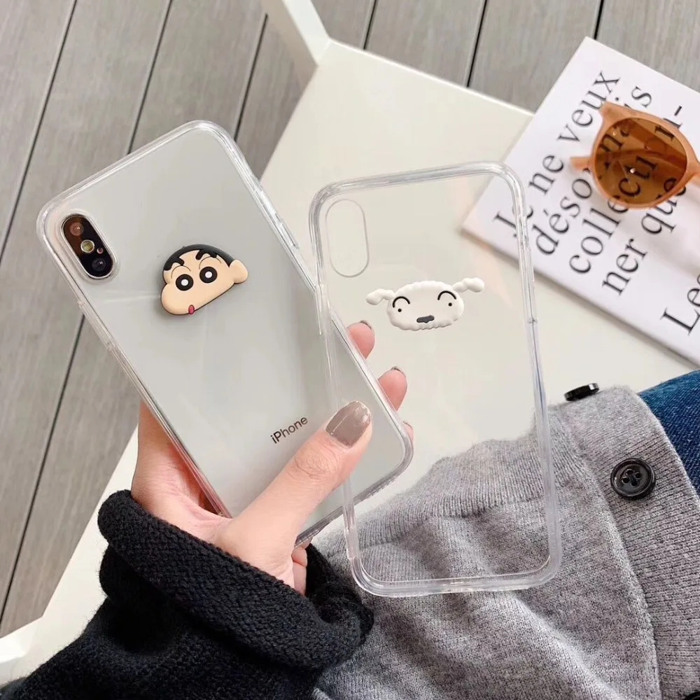ORYKSZ 3D Crayon Shin Chan чехол для телефона iPhone XR X XS Max чехлы iphone 8 7 6S Plus силиконовый ультра