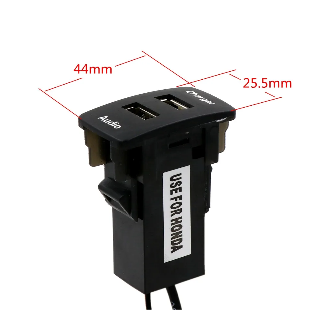 Автомобильное зарядное устройство с USB интерфейсом 5 в 2 1 А и разъем аудио входом