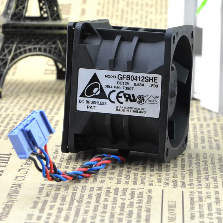Delta Electronics GFB0412SHE F00 DP/N:T3907 DC 12V 0.68A 50X40X38mm 6 проводов Сервер вентилятор