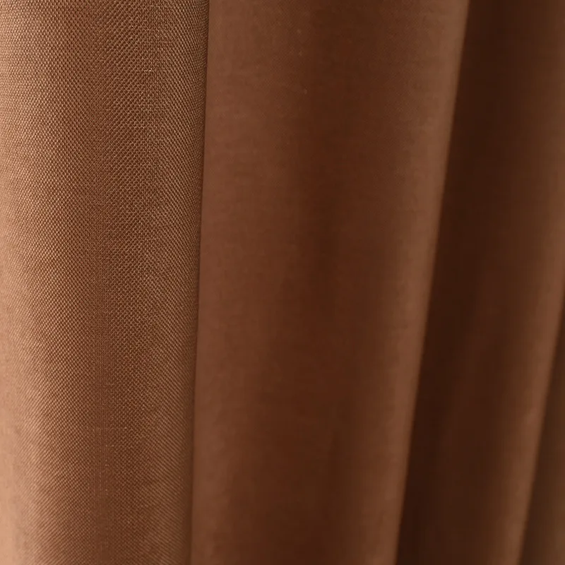 

4 Colors Navy Modern Simple Solid Color Curtains for Living Room Bedroom Blackout Curtain Coffee Luxury Cortinas Fabrics