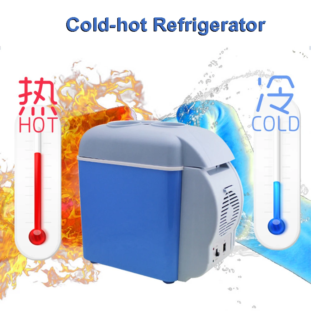 7.5L мини-холодильник для автомобиля cooling/heating автомобильный холодильник портативный домашний дорожный автомобильный холодильник двойного назначения