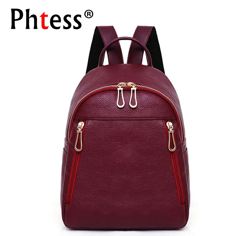 

2019 Women Leather Backpacks For Girls Sac a Dos Mochilas Travel Casual Daypacks School Backpack Female Vintage Bagpack Ladies