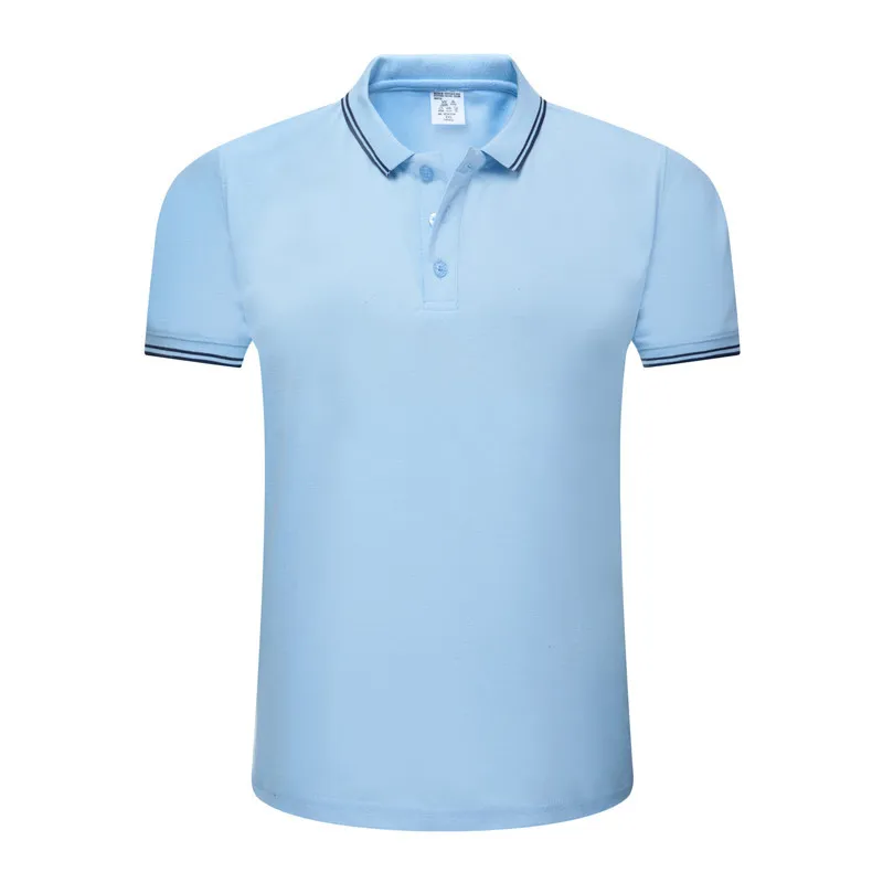Light blue Дышащая мужская рубашка поло для мужчин, дизайнерская мужская быстросохнущая рубашка поло с коротким рукавом, трикотажная одежда для игры в гольф, тенниса размера плюс - Цвет: Light blue