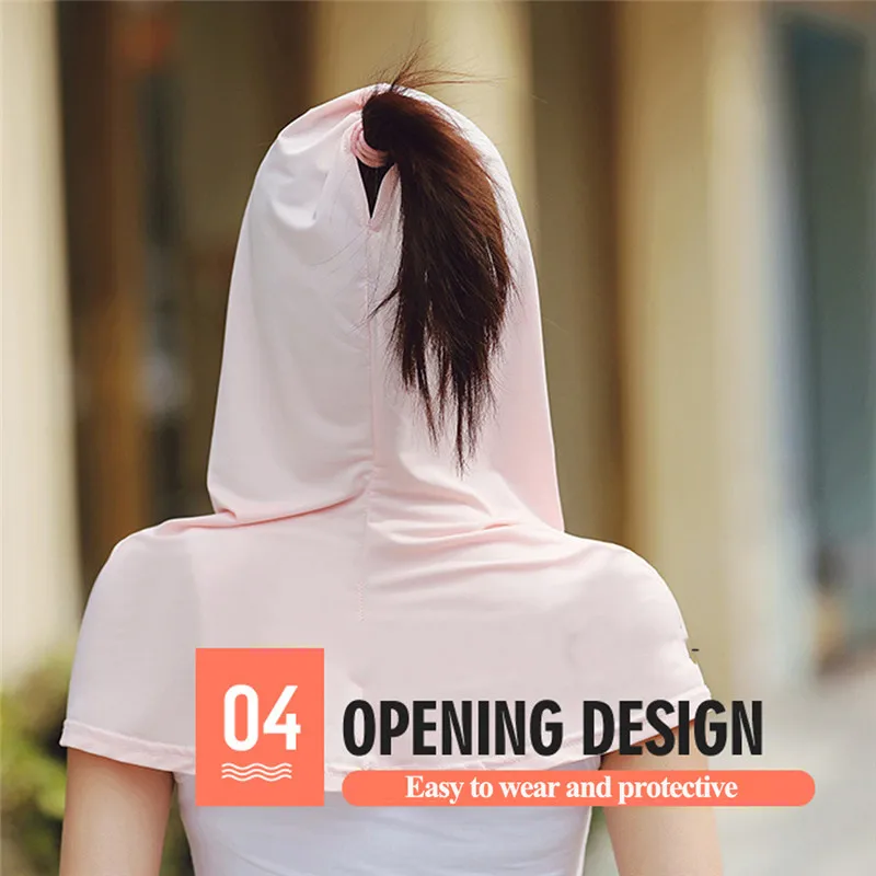 Летняя шелковая маска для шеи с УФ-защитой Женская Солнцезащитная дышащая