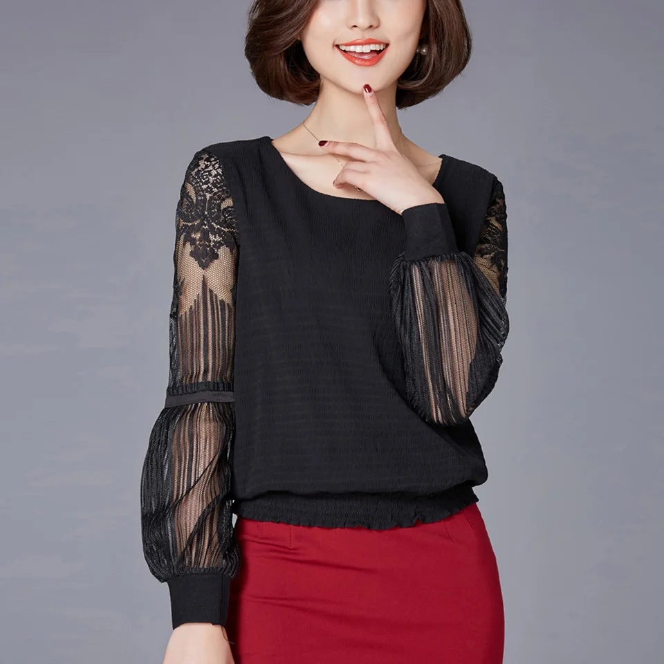 Модные женские туфли летняя рубашка с длинными рукавами и круглым вырезом