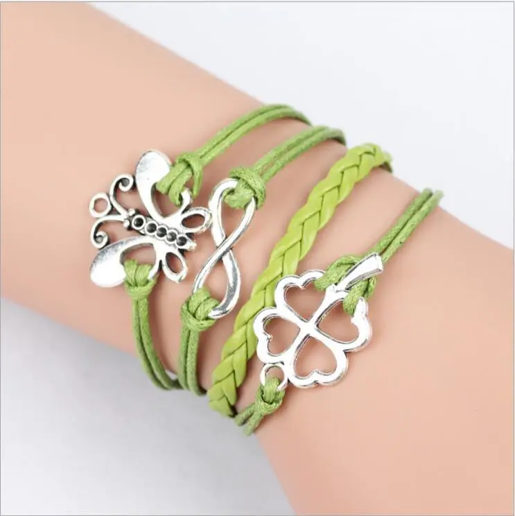 Крутые браслеты Винтажные Сова птица и крест крыло Бесконечность браслет