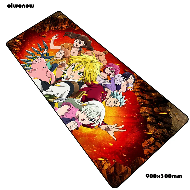 Size 900x300x2mm Nanatsu no taizai коврик для мыши 90x30 см коврики для мыши ноутбук игровой коврик для мыши геймер эргономичный персонализированные коврики для мыши Клавиатура ПК pad - Цвет: Size 900x300x2mm