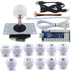 Набор для сборки аркадных игр, светодиодный контроллер Кнопки, джойстик с нулевой задержкой, плата энкодера для ПК, PS3, механический переключатель клавиатуры