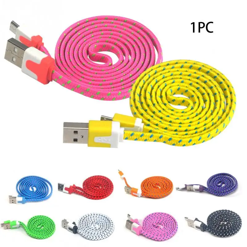 Дата кабель V8 Соединитель 3 фута веревка Micro USB зарядный кабель для синхронизации данных для мобильного телефона плоский провод кабель для зарядки 1 м/2 м/3 метра