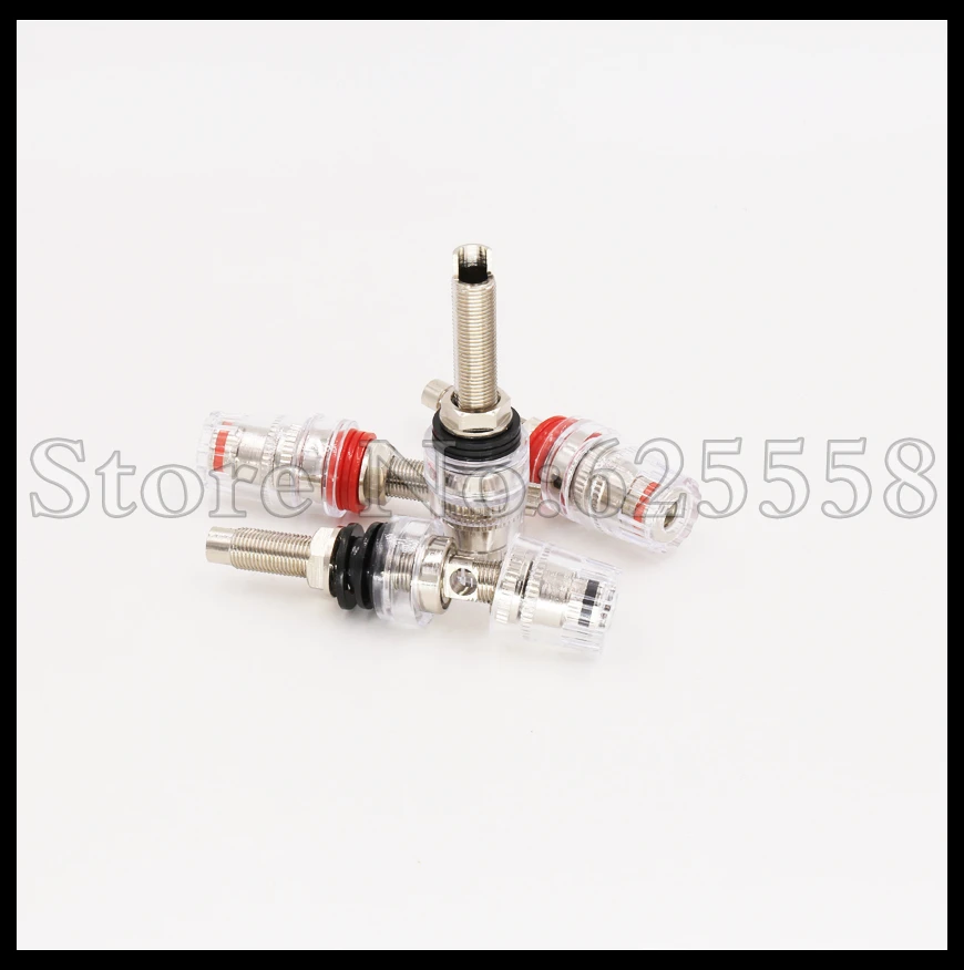 4 pcsX HI-END Rhodium Plated Amplifier Speaker Terminal Binding Post