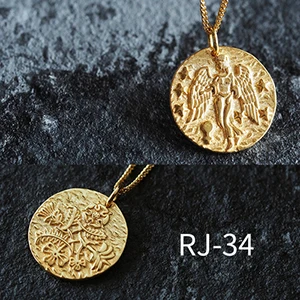 RJ-34 925 Серебряная монета ожерелье Чокер-колье Золотая подвеска шарм минимализм ювелирные изделия Винтаж Бохо Bijoux Femme колье ожерелье для женщин - Окраска металла: RJ-34