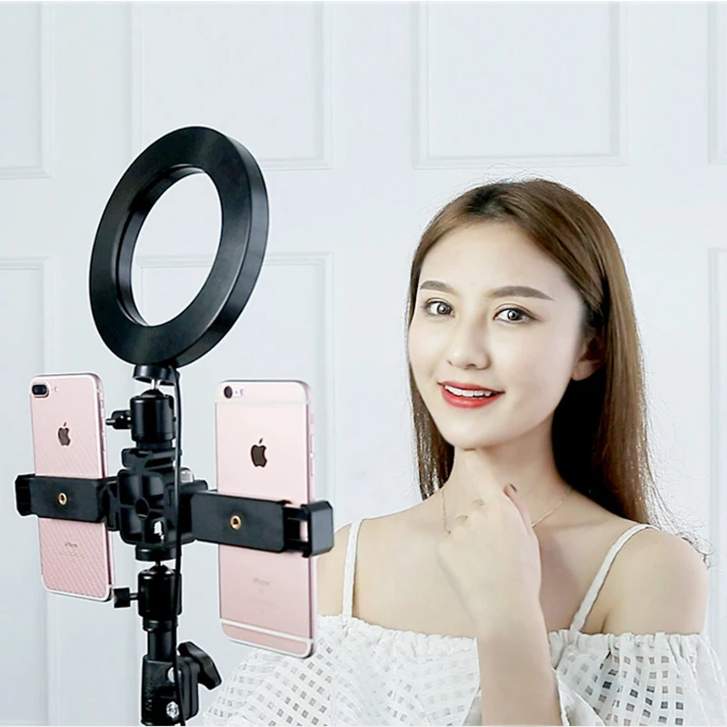Телефон фотостудия 20 см светодиодный кольцевой светильник штатив набор телефон