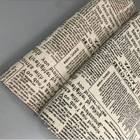 newspaper printed cotton linen patchwork fabric woven resistant cotton linen sewing material diy handmade quilting cloth fabric