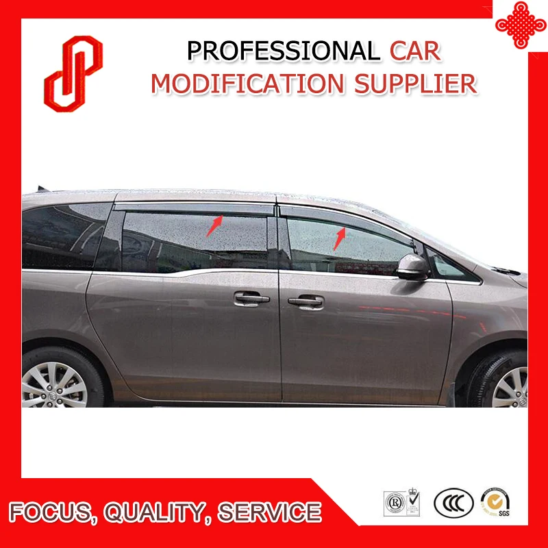 

High Quality Injection molding trim vent shade rain sun wind deflector window visor for Buick GL8 2011 12 13 14 15 16 17