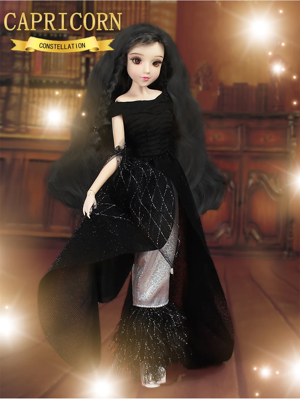 DBS MMGirl 12 созвездий Козерог как BJD Blyth кукла 1/6 30 см черное платье элегантный