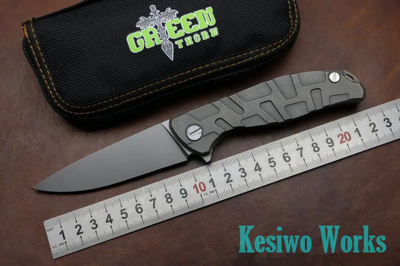 Зеленый Торн F95 Открытый Кемпинг Складной нож 59HRC D2/S35VN лезвие карманный edc инструмент нож супер светильник нож для выживания