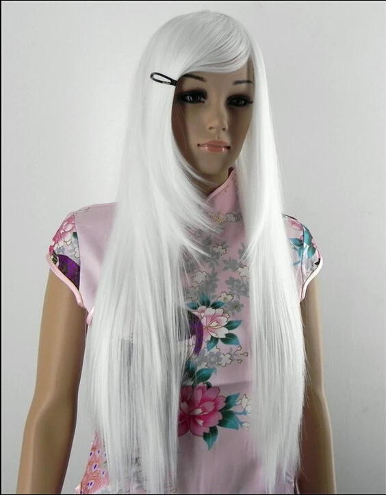 Parrucca парик 510 + Мода Прямые Белые Волосы Партии Cosplay Длинный Парик|wig short hair|wig carehair