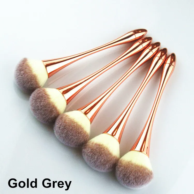 Gold Grey 1 шт., инструменты для макияжа, набор кистей для макияжа, профессиональная основа для лица, косметическая пудра, набор кистей для смешивания, Высококачественная Кисть для макияжа - Handle Color: Gold Grey