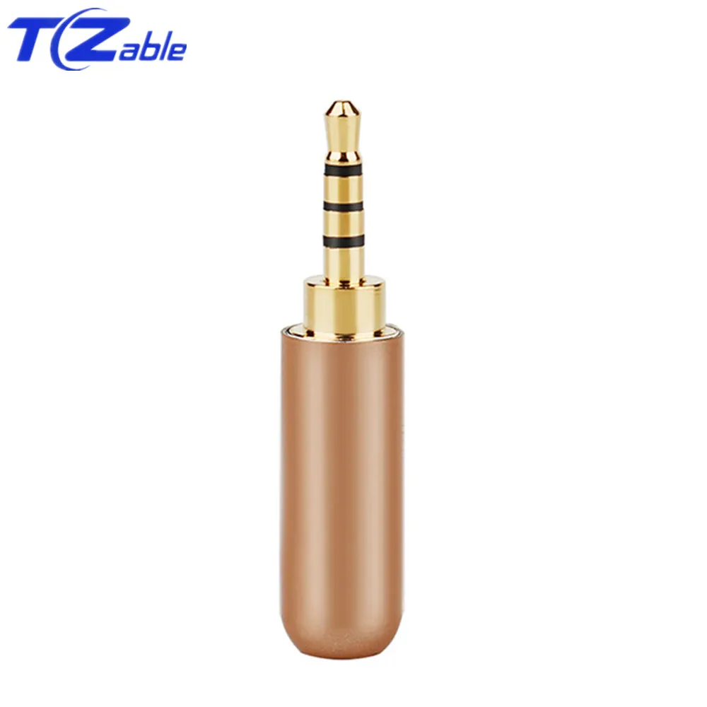 2.5mm 4 pole Gold Hifi аудио разъем 2,5 мм 3/4 полюсный адаптер для наушников аудио разъем для наушников кабель для ремонта припоя разъем Золотой штекер мужской Модернизированный провод - Цвет: 2.5mm 4 pole Gold