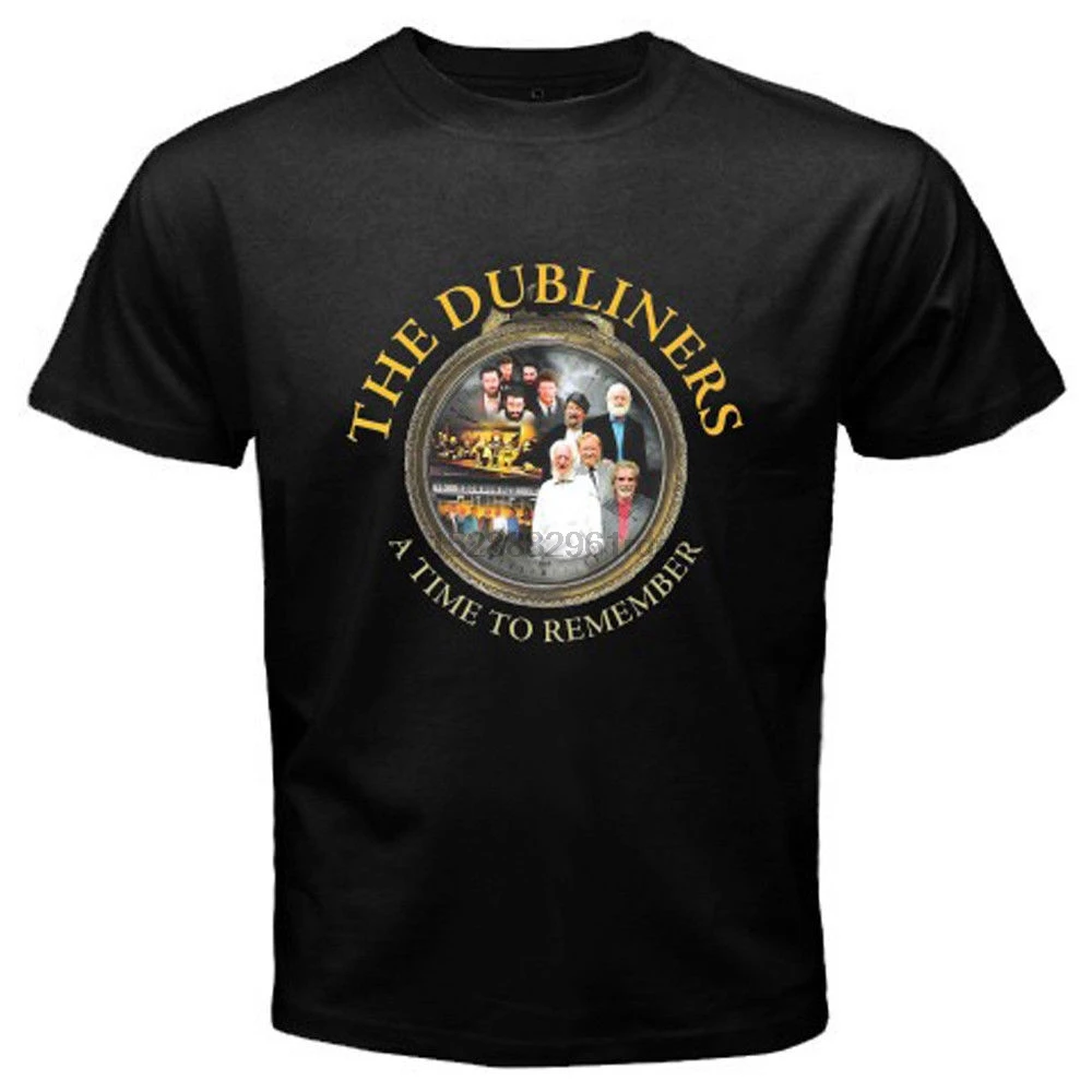 Новинка Dubliners A Time To Remember Album Cover Мужская черная футболка размер S 3XLHip Hop топы