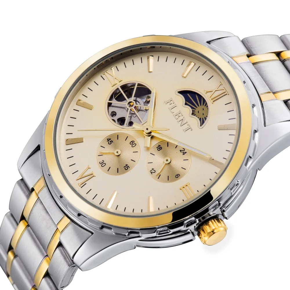 2015 мужские автоматические механические наручные часы с полностью стальным