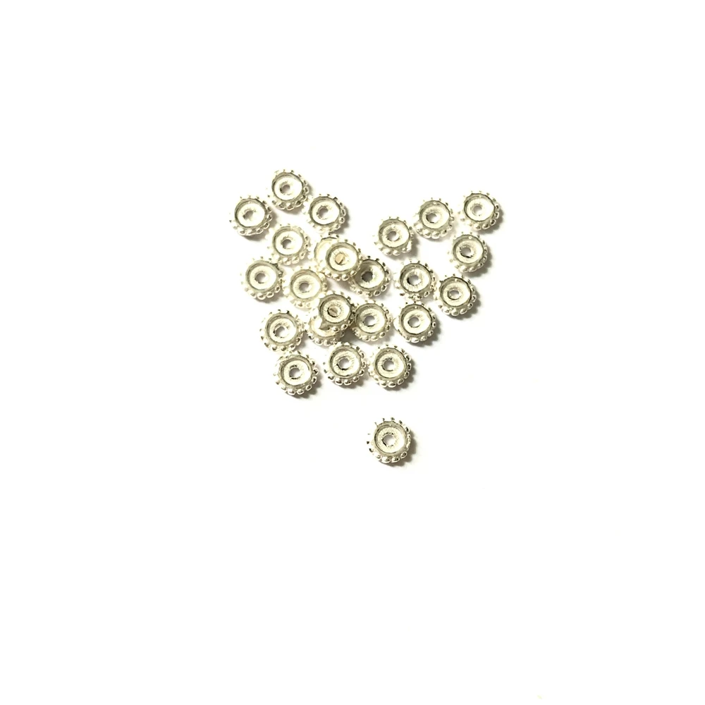 100pcs/lot 925 Solid Sterling Silver Spacer Beads 4.5mm Findings FIT DIY silver jewelry | Украшения и аксессуары