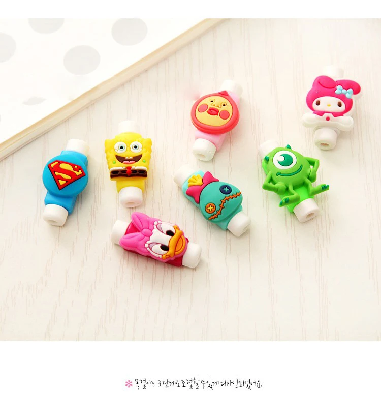 2019 милый мультяшный Рисунок USB кабель для передачи данных Chompers линия протектор