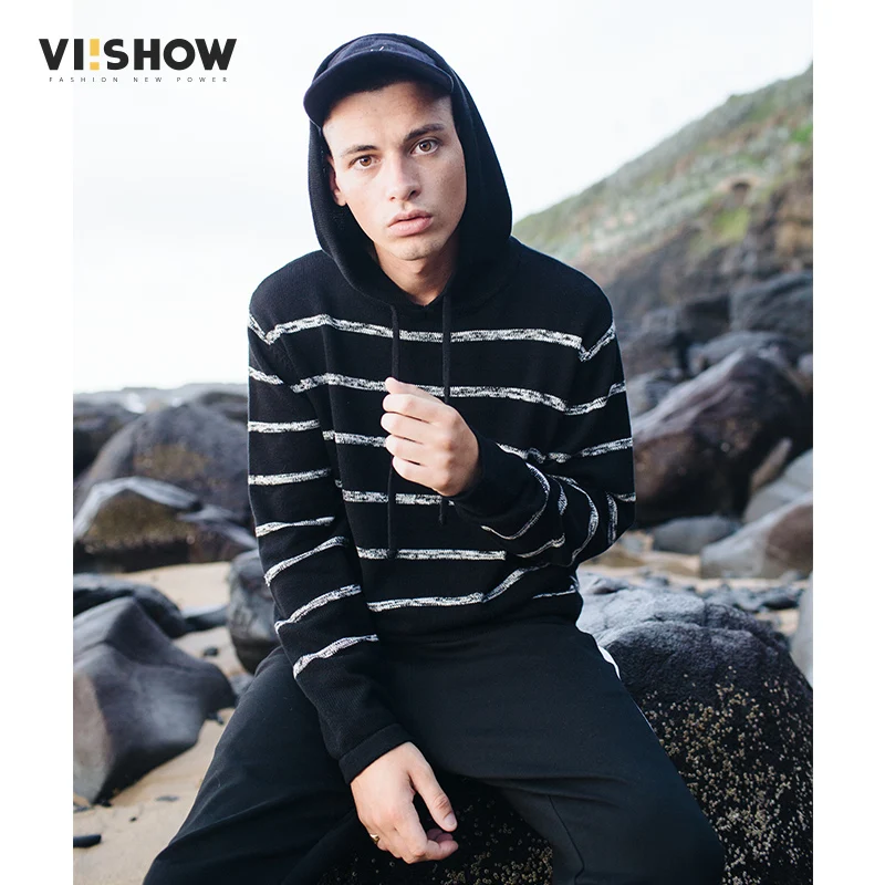 VIISHOW свитер мужской модный кардиган с полосками мужские пуловеры Джемперы