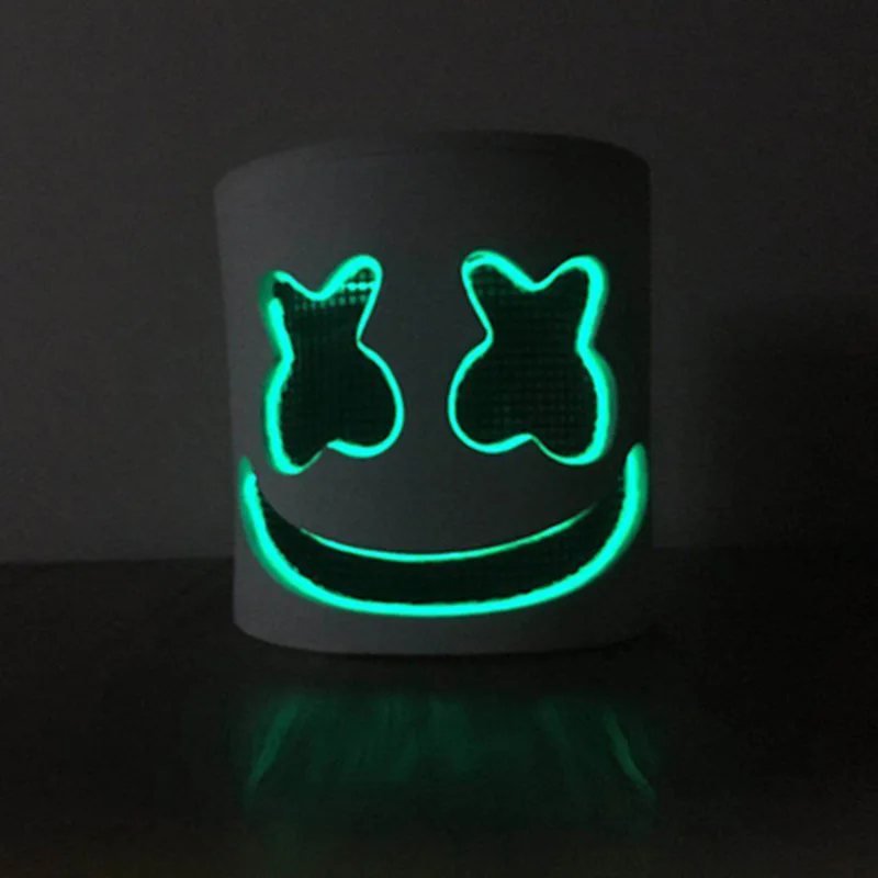 Светодиодный светящийся Marshmello DJ маски вечеринка Хэллоуин бар Музыка Косплей