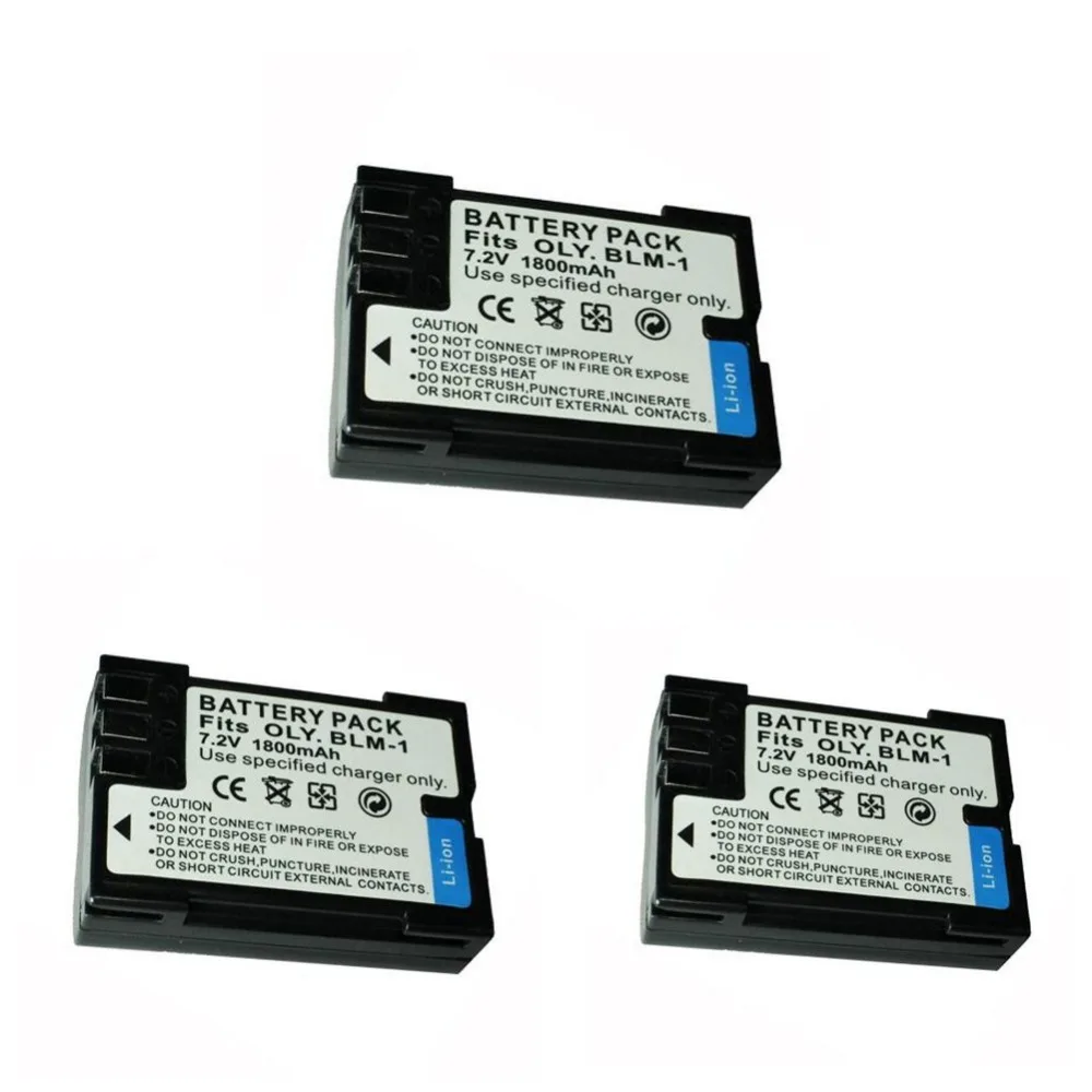 3 шт. 1800 мАч BLM1 BLM-1 батарея с одним зарядным устройством для Olympus E300 E330 E500 E510 C-5060 C-7070