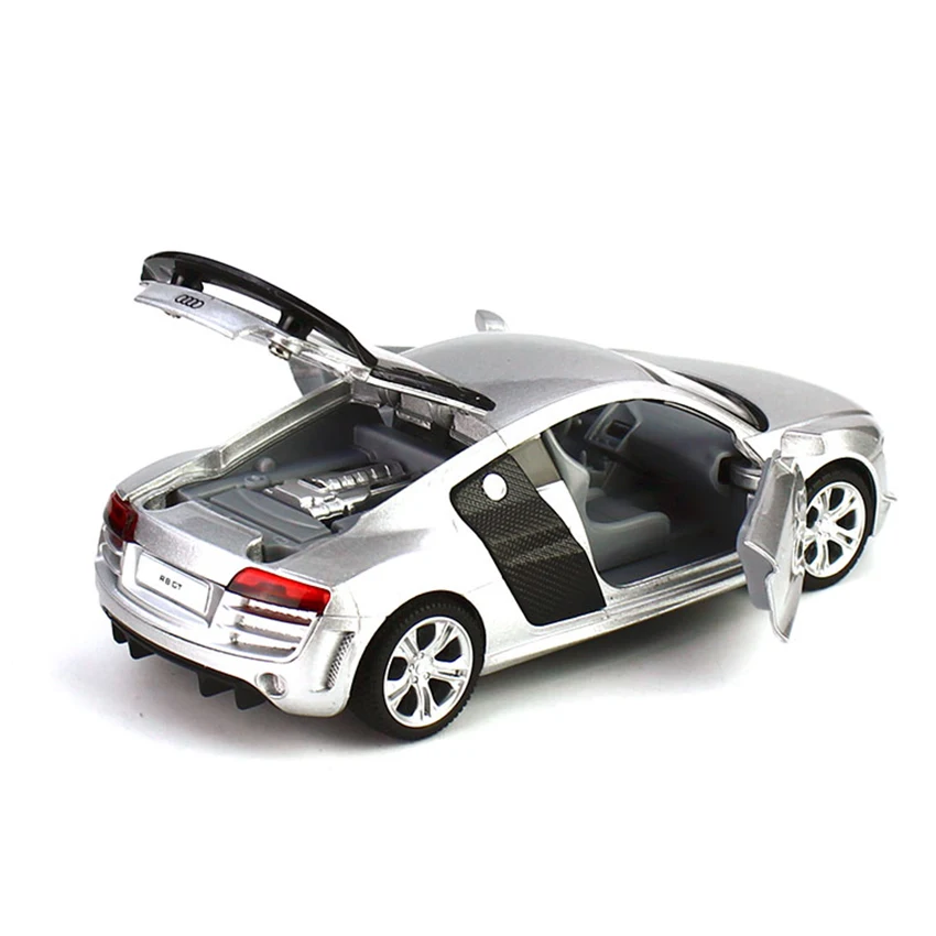 

1:32 R8 CT Coupe Toy Vehicles Model Alloy Pull Back Children Toys Genuine License Collection Gift Off-Road Vehicle GT Collection