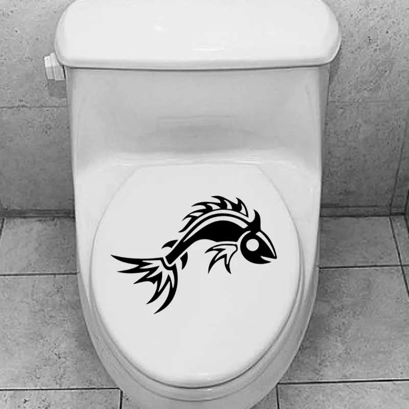 YOJA 23X14.8CM Wall Sticker Bedroom Home Decor Art Mural Tribal Fish Sea Ocean Toilet Decal T5-0463 | Дом и сад