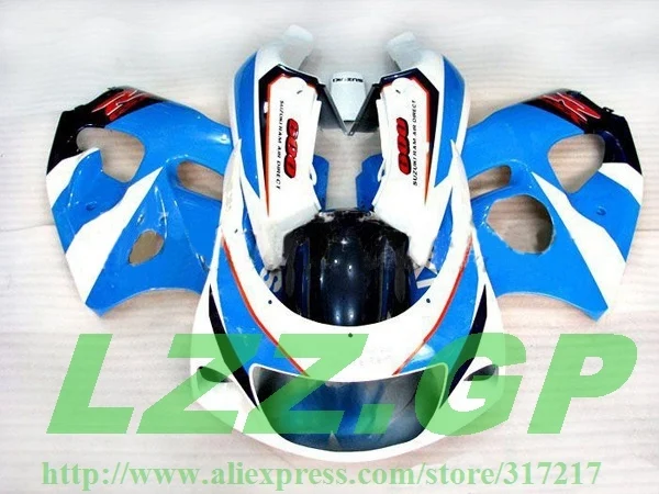 

For SUZUKI GSX-R600 96 97 GSX R600 96-00 GSXR 600 98 99 00 GSXR600 GSXR750 96 1996 1997 1998 1999 2000 Blue White Fairing