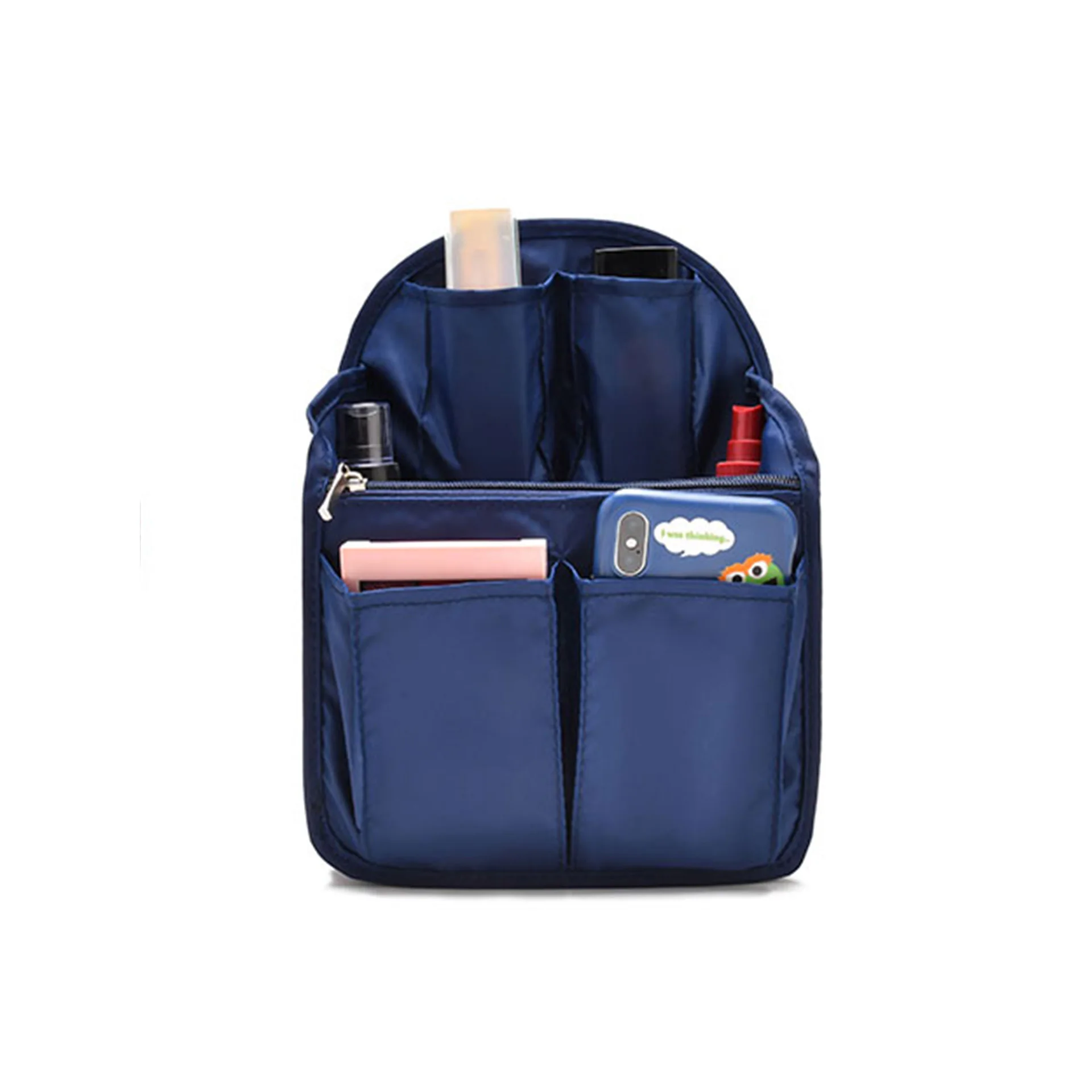 Navy blue Дорожная Портативная сумка для хранения мелочей/Органайзер для рюкзака, сумка-Органайзер для подгузников - Цвет: Navy blue